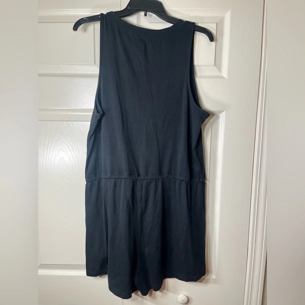 MWL by Madewell Women's Breeze Black Drawstring‎ Romper Size Medium